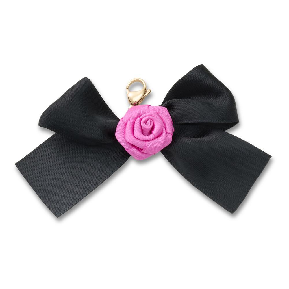 Jibbitz™ Pingente de Roseta Com Laço Preto UNICA