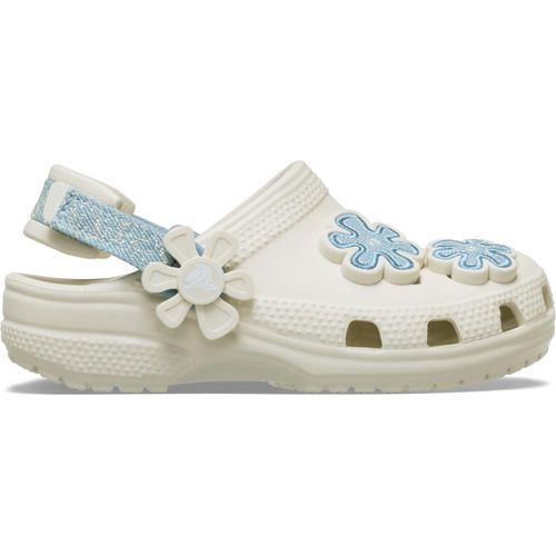 Classic Denim Flower Adjustable Backstrap Clog Infantil