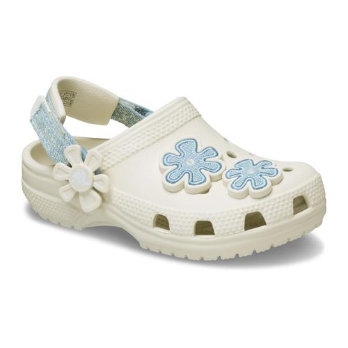 Classic Denim Flower Adjustable Backstrap Clog Infantil