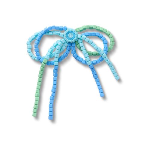 Laço de Contas Azuis e Verdes
