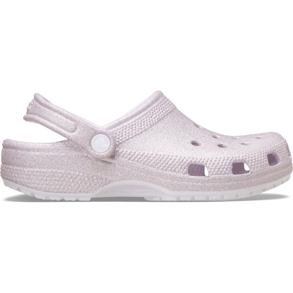 Sandália Crocs Classic Glitter Clog GRAPE ICE 35