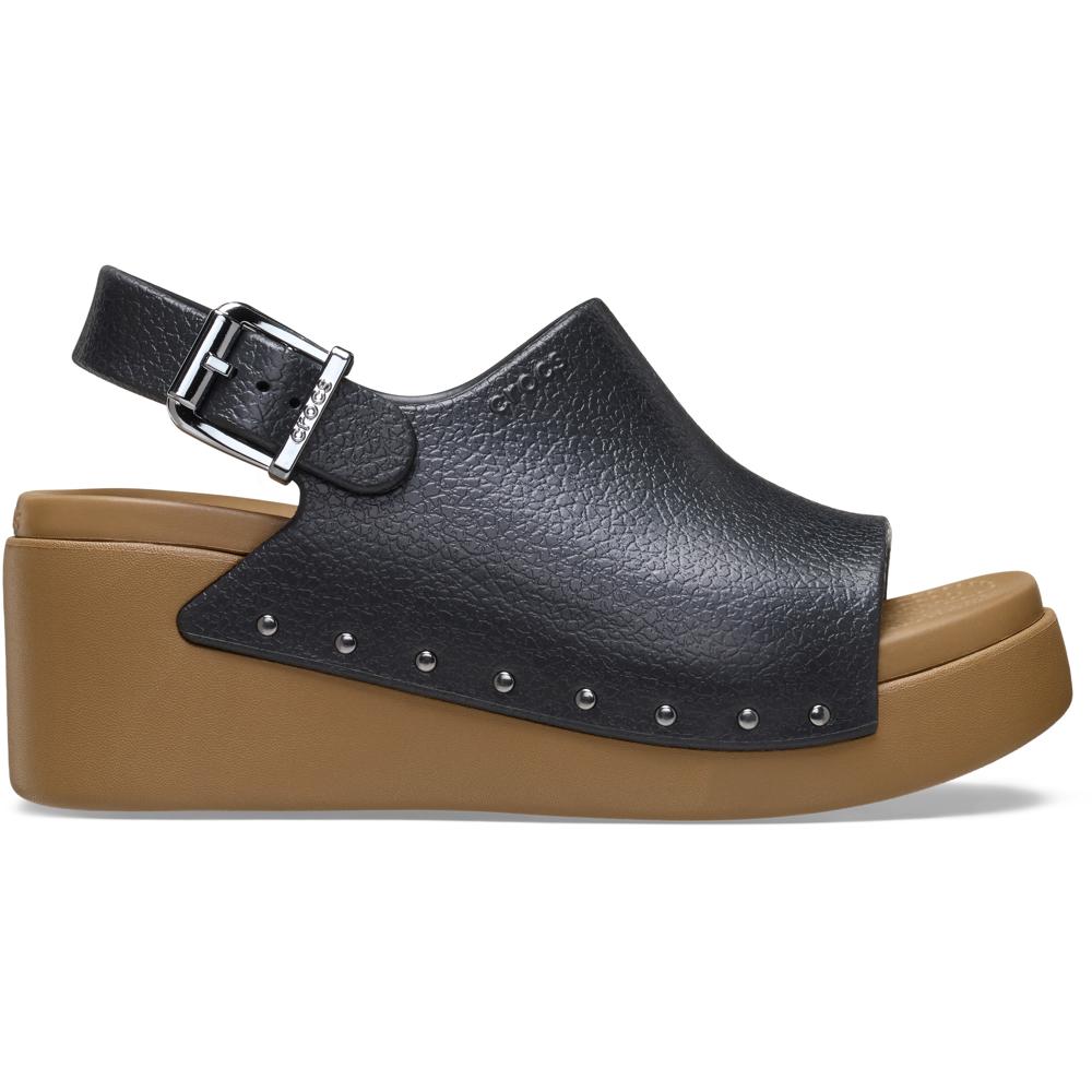 Sandália Crocs Dylan Studded Platform Slide BLACK/SEPIA 34