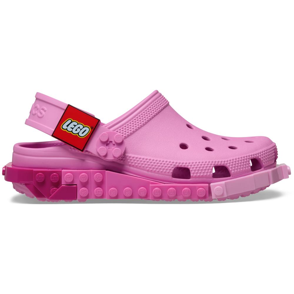 Sandália Crocs Lego System Clog Juvenil TAFFY PINK 29