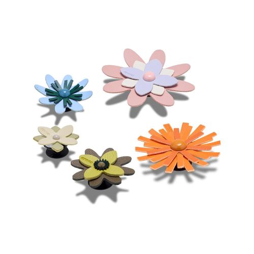 Flores de Couro Sintético Pack Com 5 Peças