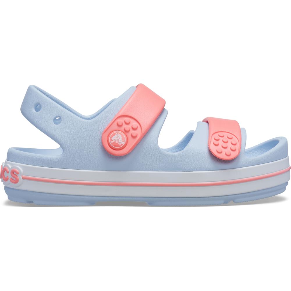 Sandália Crocs Crocband Cruiser Sandal Infantil BLUE FROST/GUAVA 22